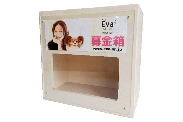 募金箱の設置でEvaを支援