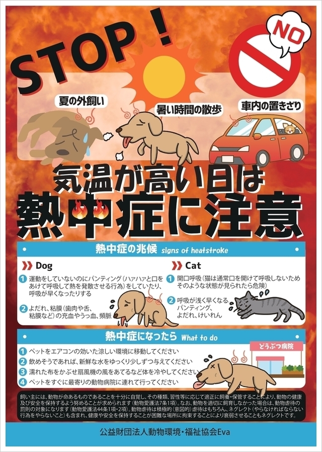 チラシ：STOP！気温が高い日は熱中症に注意