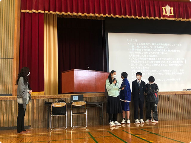 いのち輝くこどもMIRAIプロジェクトin池田市立北豊島中学校