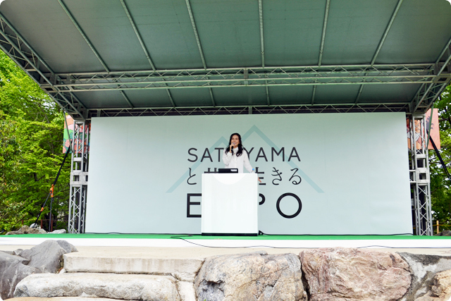 SATOYAMAと共に生きるEXPO　講演　Eva理事長杉本彩